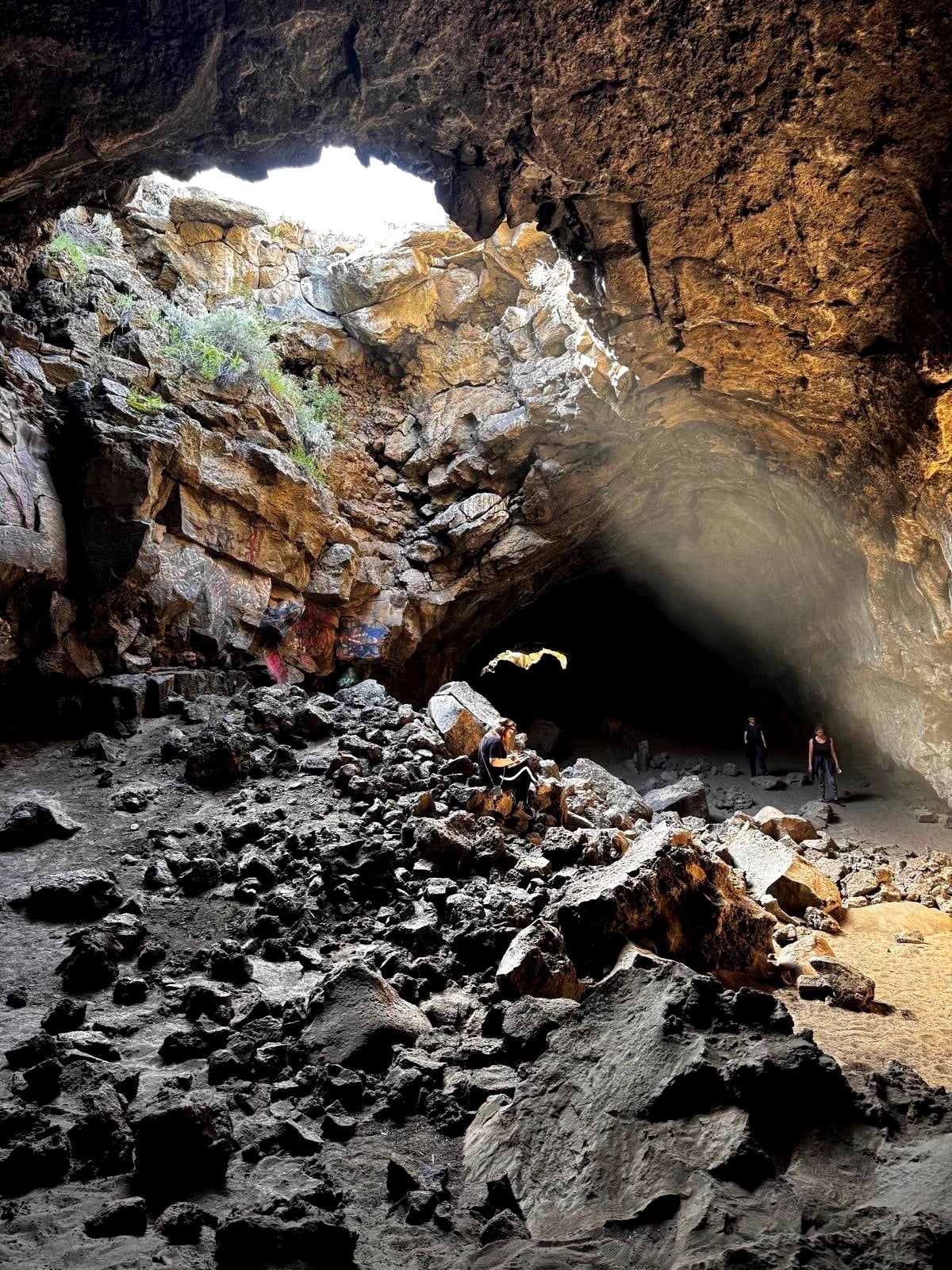 Cave opening with natural light