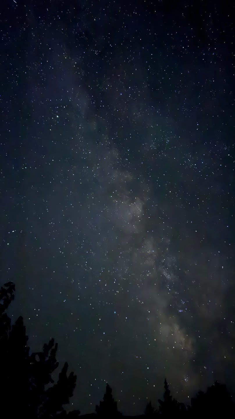 Milky Way night sky over mountains - Contact Code